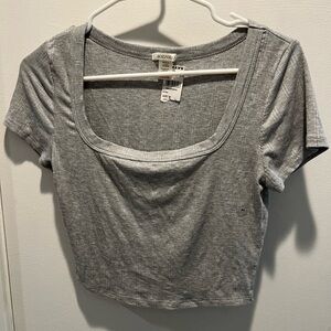 Bozzolo short sleeve square neck crop